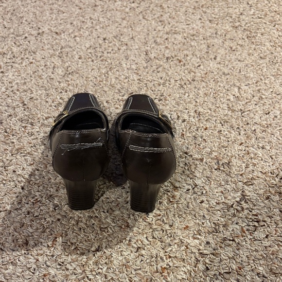 Rialto Women's Dark Brown Heels with Buckle Detail - Picture 3 of 5